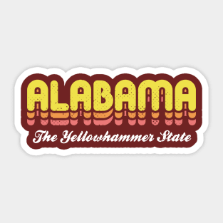 Alabama The Yellowhammer State Sticker